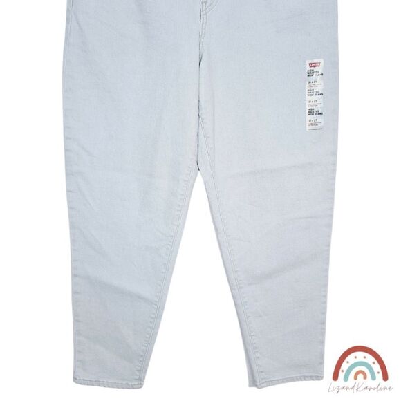 New! Levi's Silvertab High Waisted Mom Jean Light Wash Tapered Leg Jeans - Picture 6 of 15
